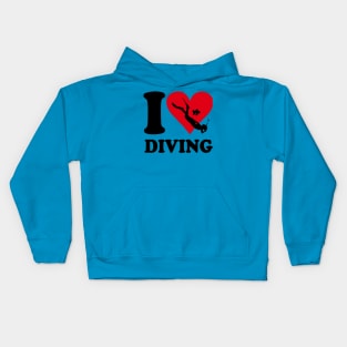 Love diving Kids Hoodie